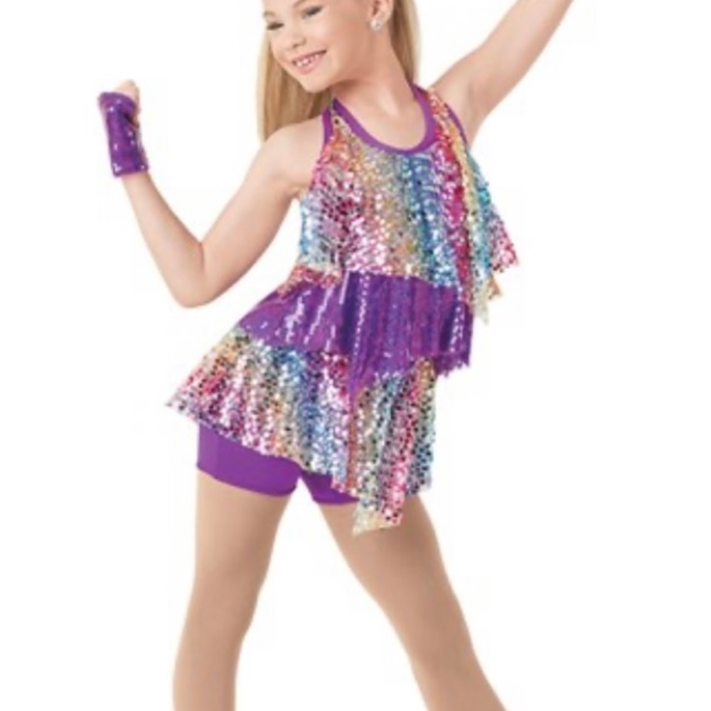 Wessman Dance Costume Biketard With Rainbow And ...